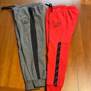 Puma Kids Jogger Pants - Gray and Red size 10/12